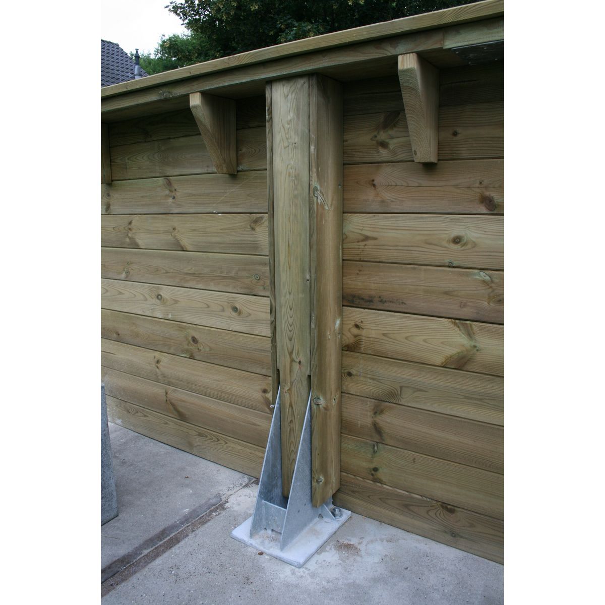 UBBINK Piscine hors sol bois rectangulaire - 350x505x126cm - Liner Beige - AZURA