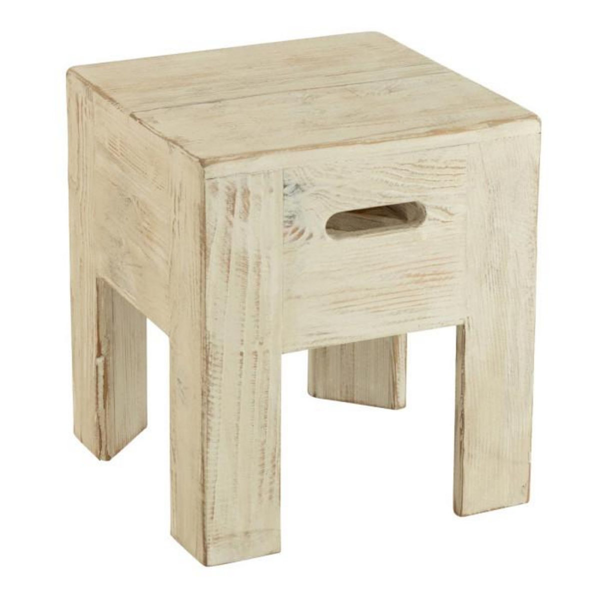 Paris Prix Tabouret en Bois  Will  40cm Blanc
