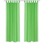VIDAXL Rideau fin Vert pomme 140x175 cm 2 pcs