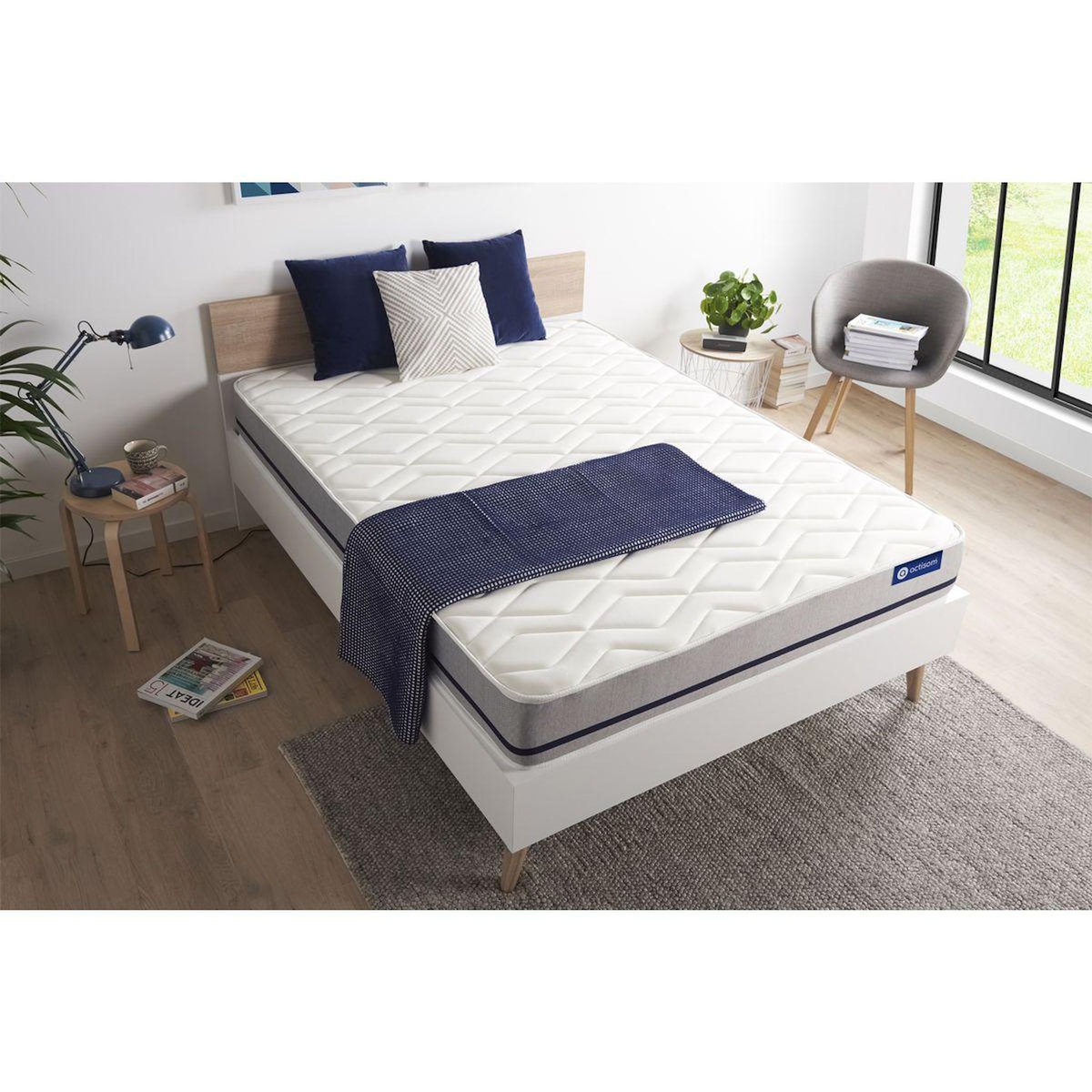 ACTISOM Matelas 160x200 ACTILATEX SOFT 3zones de confort