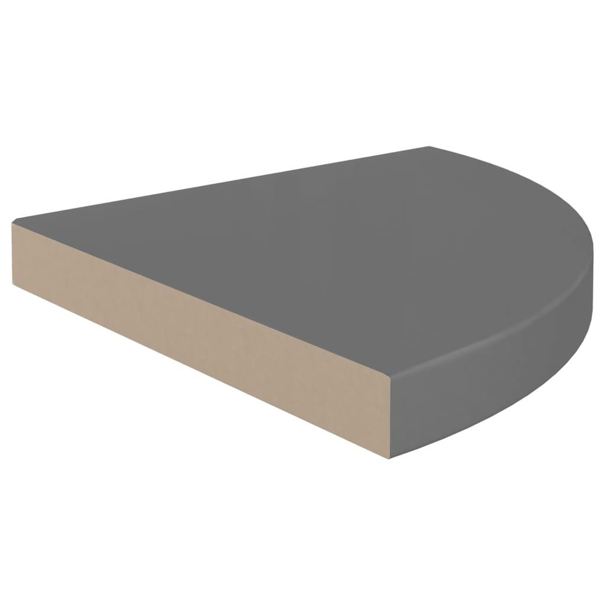 Voir la diapositive 3 : VIDAXL Etagere d'angle flottante gris brillant 35x35x3,8 cm MDF