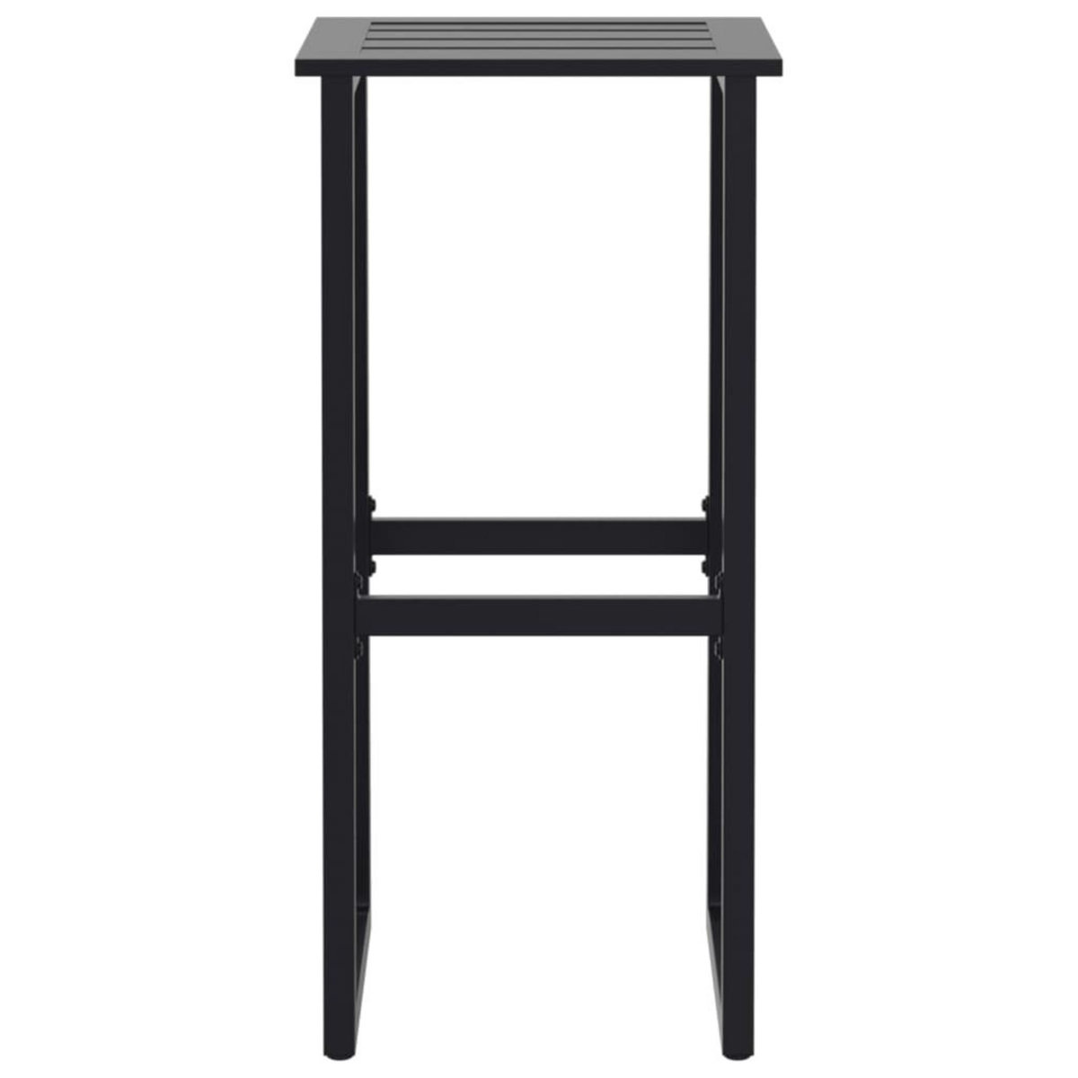 VIDAXL Tabourets de bar lot de 2 noir acier enduit de poudre