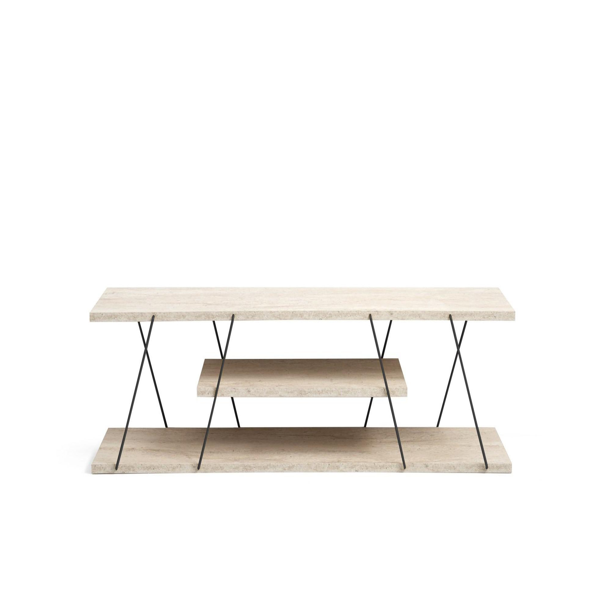 Habitat et Jardin Meuble tv en bois  canaz  - 120 x 30 x 33 cm - beige