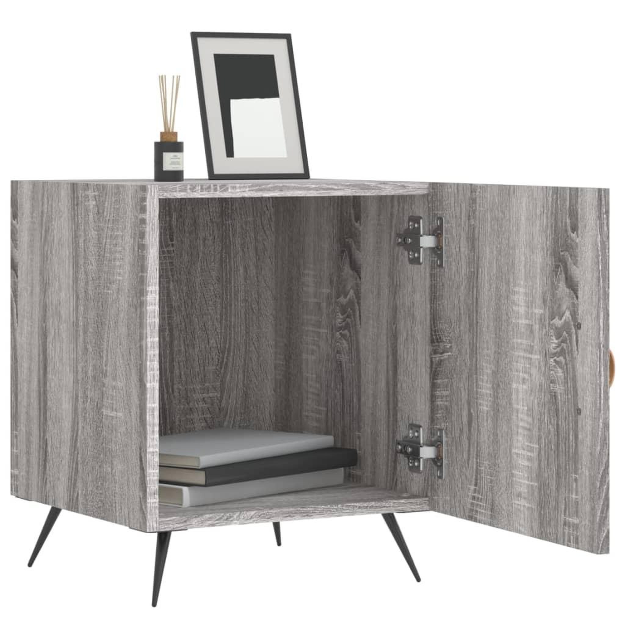 Voir la diapositive 3 : VIDAXL Tables de chevet 2 pcs sonoma gris 40x40x50cm bois d'ingenierie