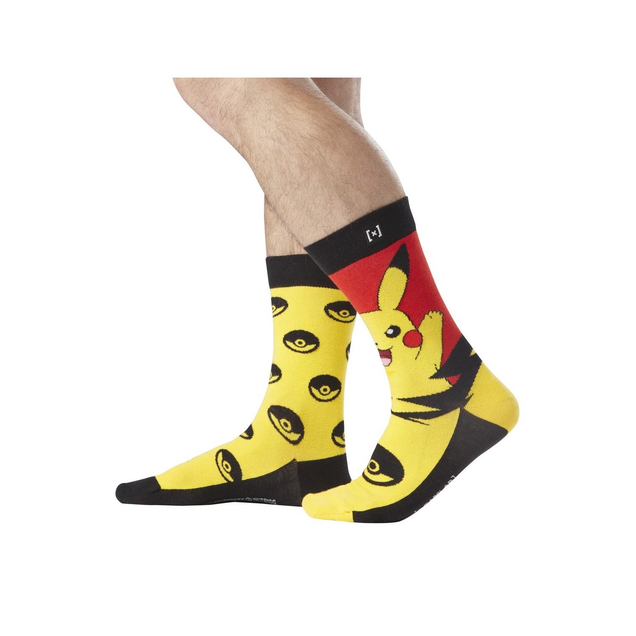 Voir la diapositive 2 : CAPSLAB Paire de chaussettes  de ville Pokémon Pikatchu