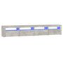Voir la diapositive 2 : VIDAXL Meuble TV avec lumieres LED Gris beton 240x35x40 cm