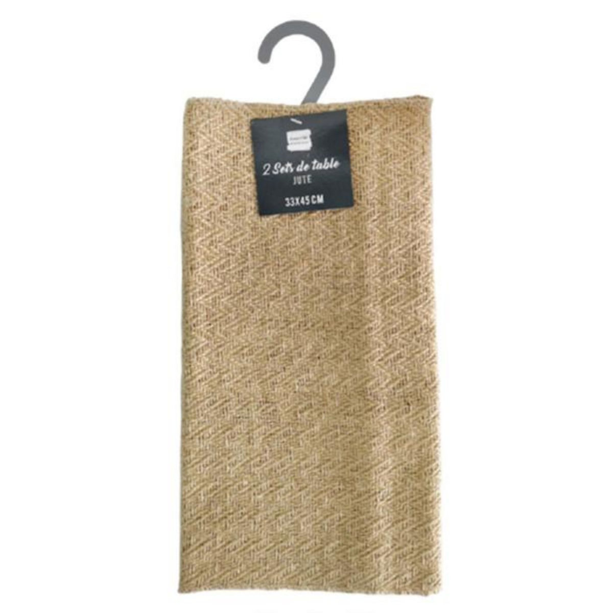 Paris Prix Lot de 2 Sets de Table Jute  Modalie  33x45cm Beige