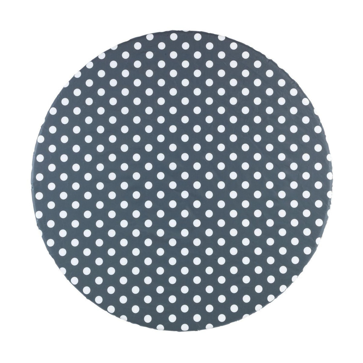 Wenko Housse de table élastique à pois - Blanc