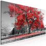 Voir la diapositive 1 : Paris Prix Tableau 5 Panneaux  Autumn in the Park Narrow Red