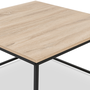 Voir la diapositive 3 : ID MARKET Table basse DETROIT carrée 70 cm design industriel