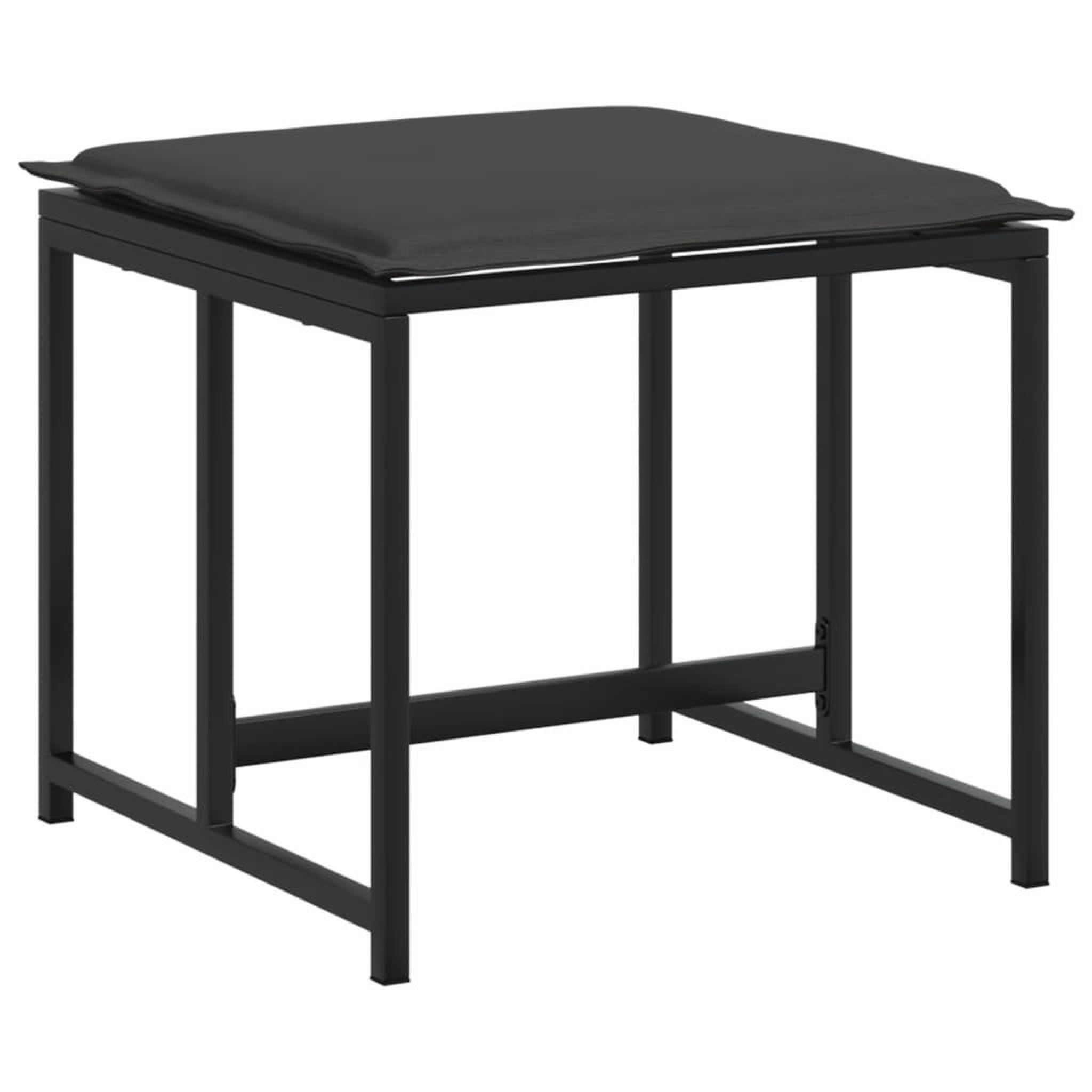 Voir la diapositive 5 : VIDAXL Ensemble a manger de jardin avec coussins 17 pcs noir textilene