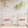 VIDAXL Coussins de chaise de jardin 2 pcs rouge 50x50x3cm tissu oxford
