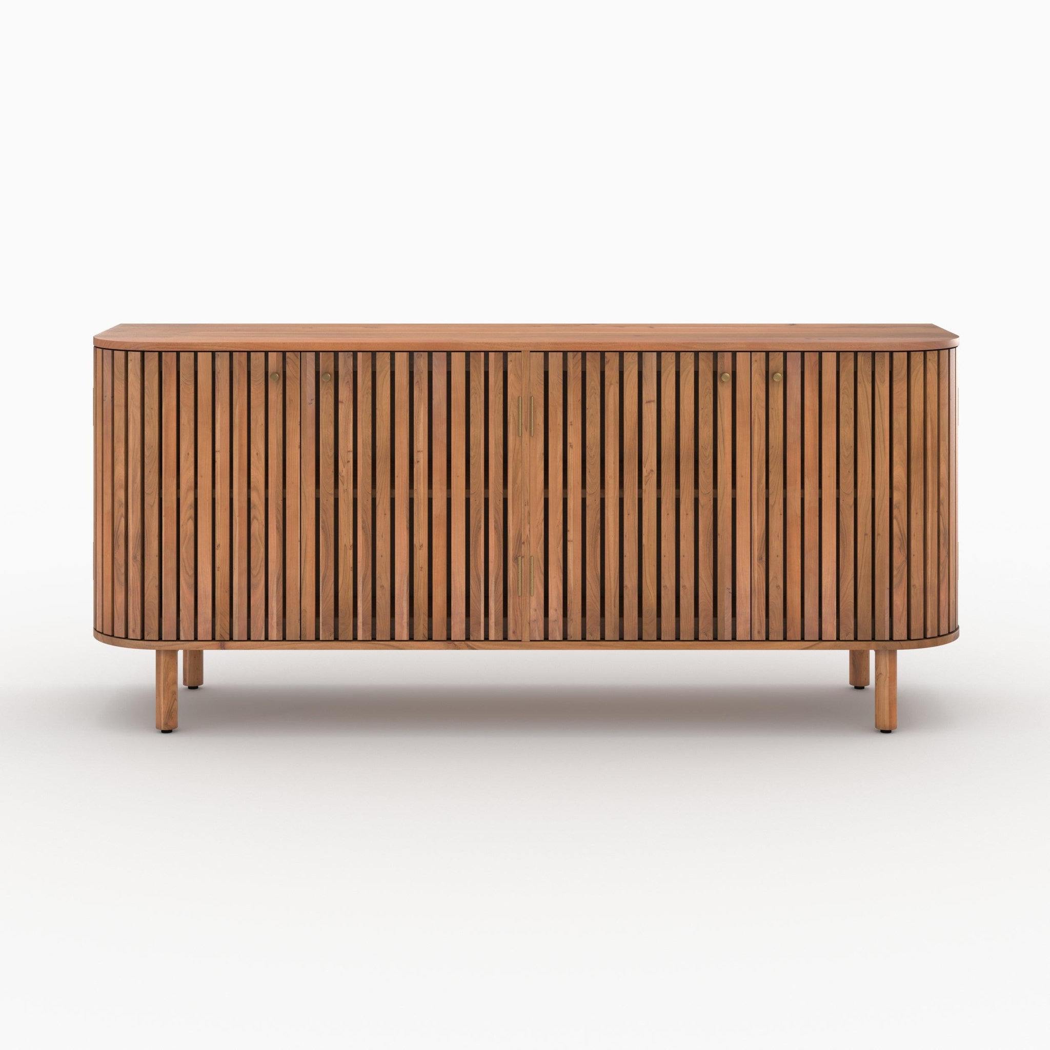 MAISON PAVANE Buffet en bois d'acacia 4 portes-paola