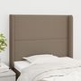 Voir la diapositive 1 : VIDAXL Tete de lit avec oreilles Taupe 83x16x118/128 cm Tissu