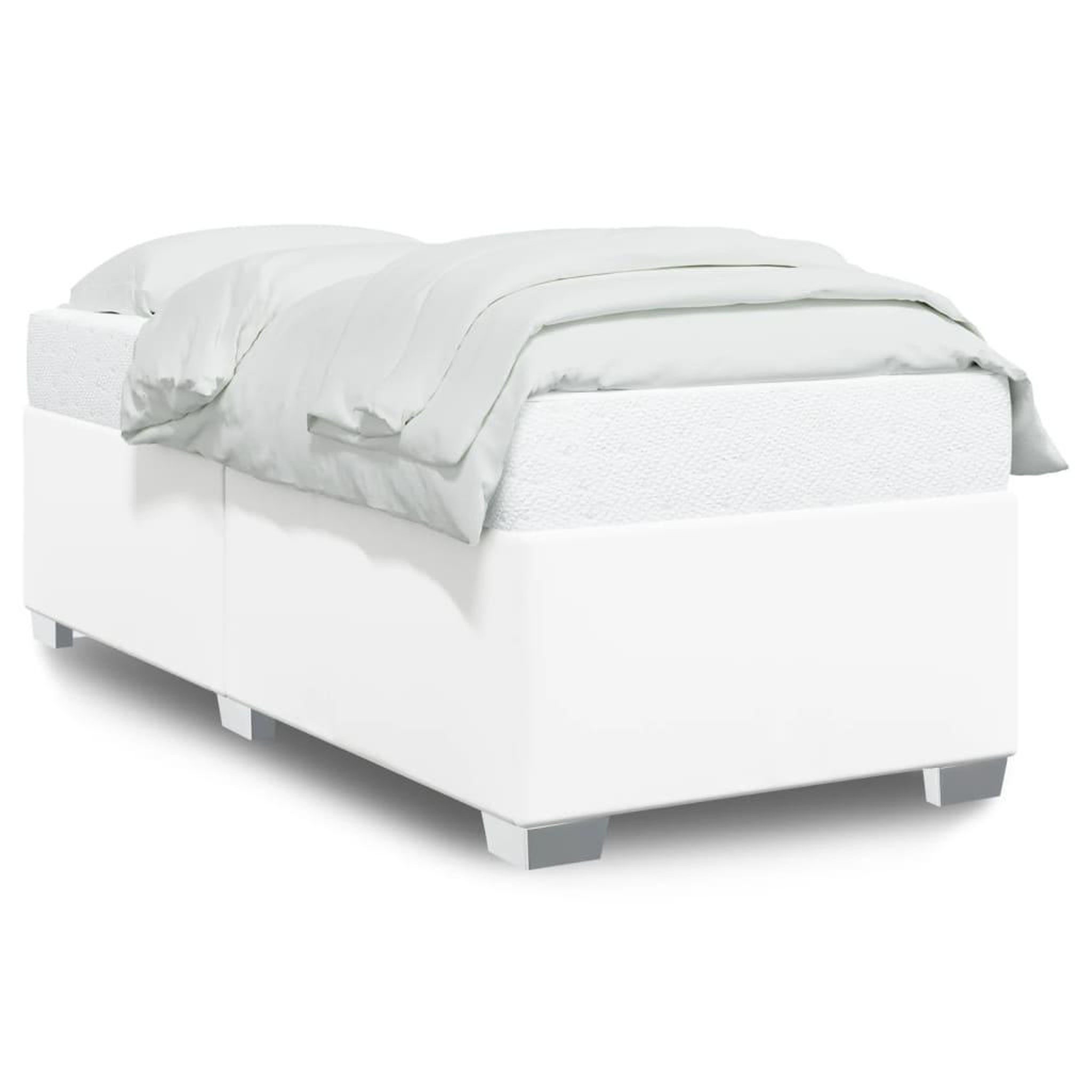Voir la diapositive 2 : VIDAXL Cadre de lit sans matelas blanc 80x200 cm similicuir