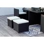 Voir la diapositive 4 : CONCEPT USINE Table et chaises 10 places encastrables résine noir-blanc MONACO