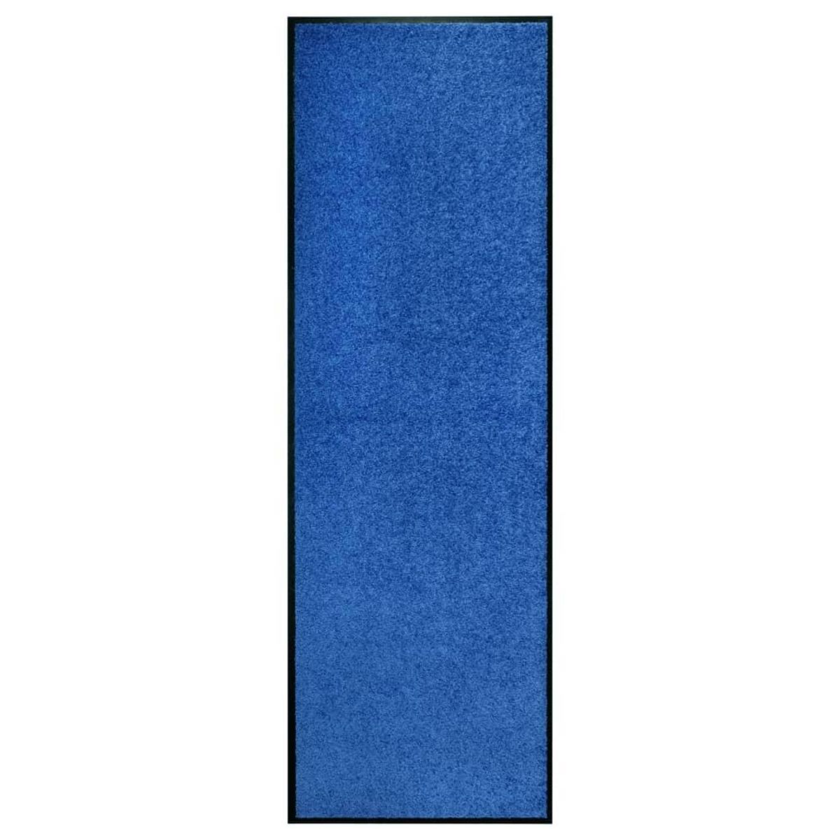 VIDAXL Paillasson lavable Bleu 60x180 cm