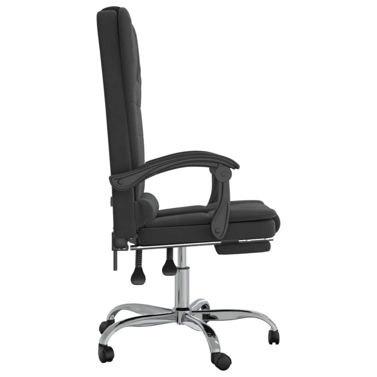 VIDAXL Fauteuil de massage inclinable de bureau Noir Velours