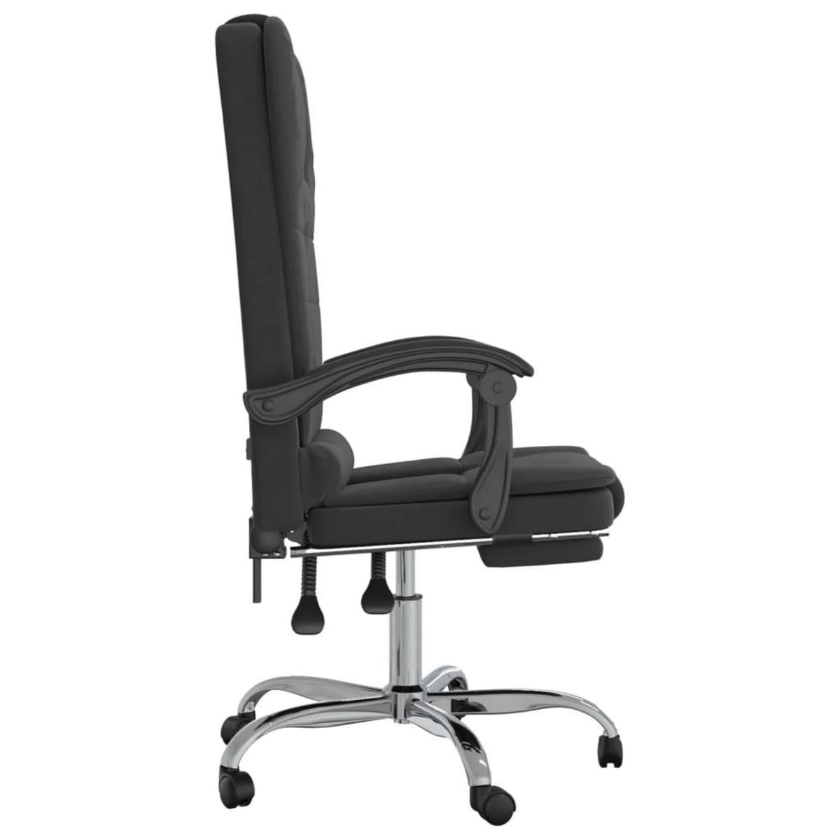 VIDAXL Fauteuil de massage inclinable de bureau Noir Velours