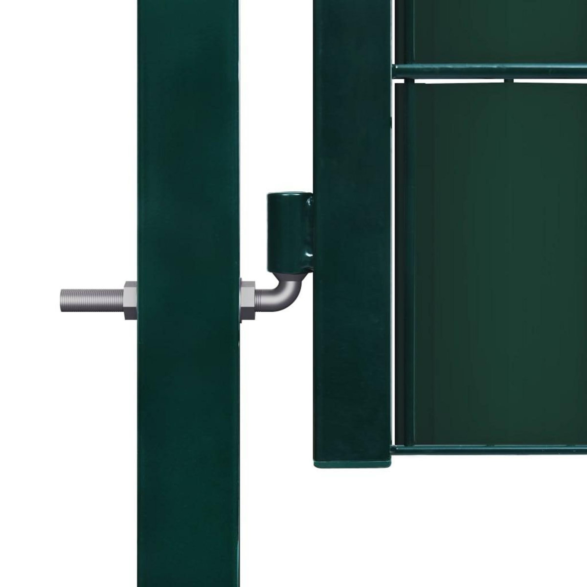 VIDAXL Portail de cloture PVC et acier 100x164 cm Vert