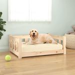 VIDAXL Lit pour chien 75,5 x 55,5 x 28 cm Bois de pin massif