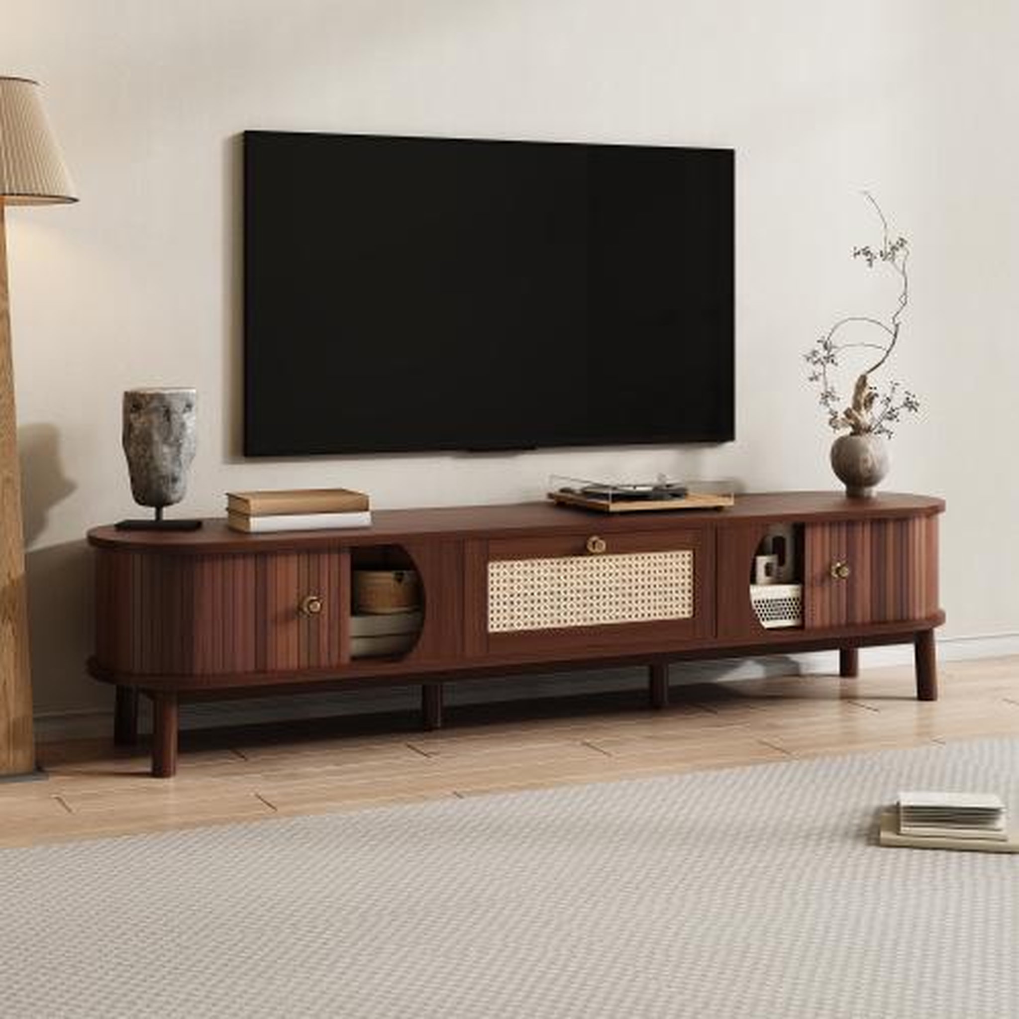 Voir la diapositive 4 : MERAX Meuble tv naturel 170 cm panneau de particules
