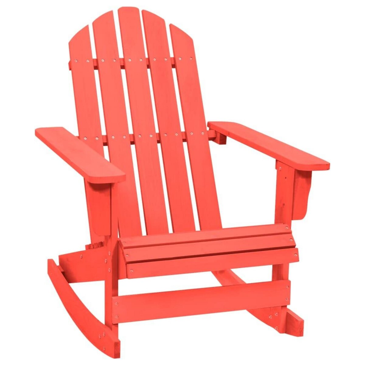 VIDAXL Chaise a bascule de jardin Adirondack bois de sapin rouge