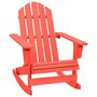 Voir la diapositive 1 : VIDAXL Chaise a bascule de jardin Adirondack bois de sapin rouge