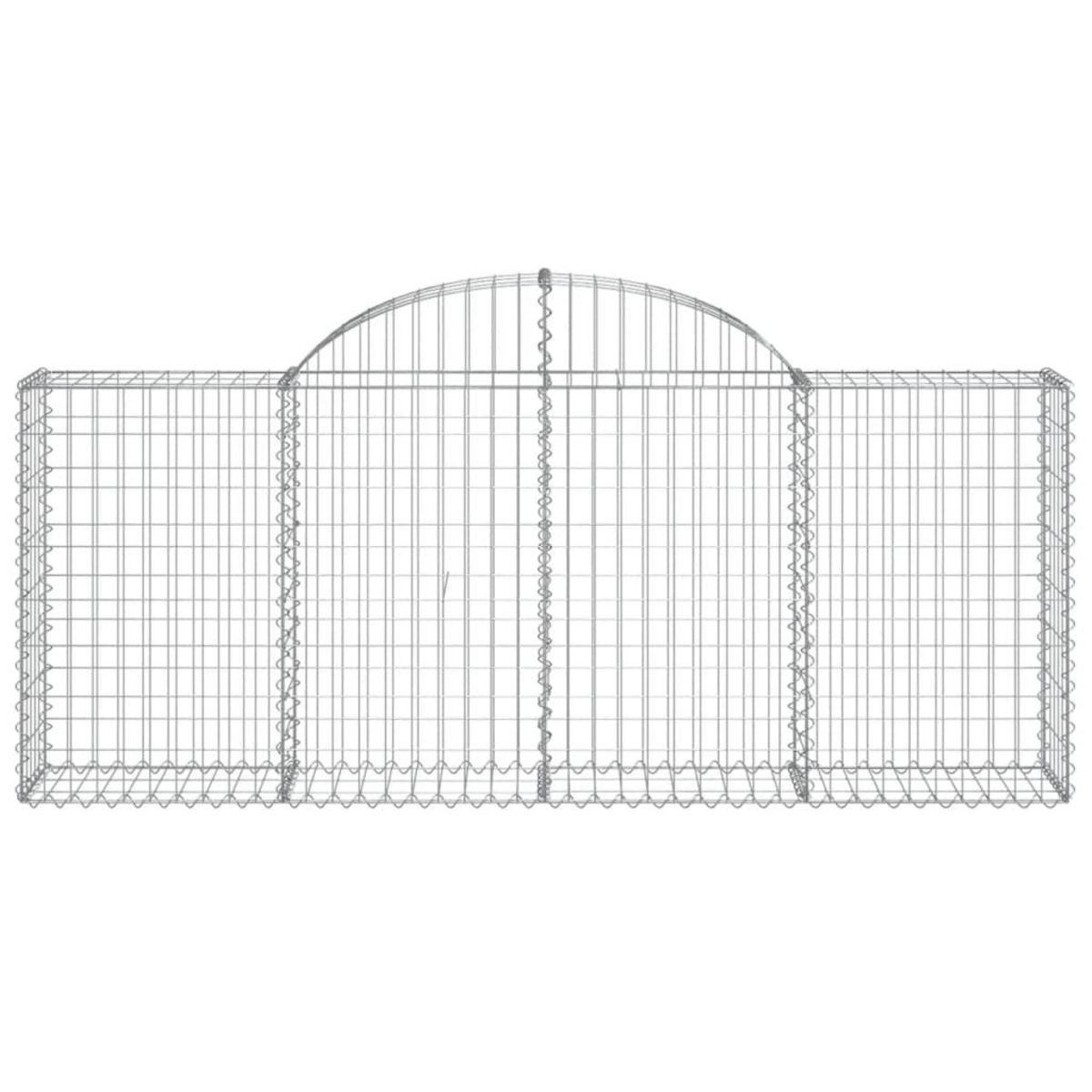 VIDAXL Paniers a gabions arques 13 pcs 200x30x80/100 cm Fer galvanise