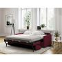 Voir la diapositive 5 : Canapé convertible 140 cm  système couchage express 3 places en tissu Gris clair ALICE 