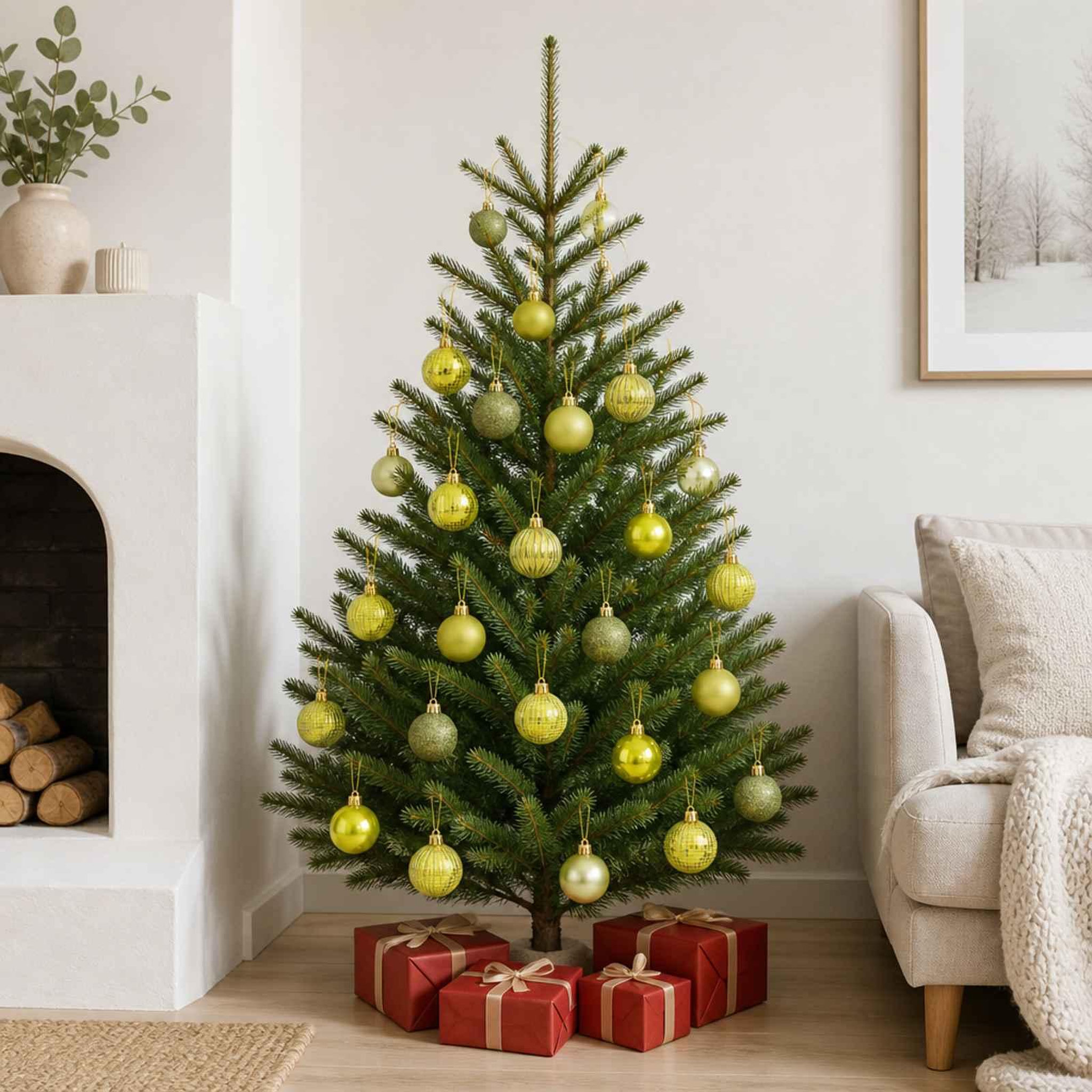 Voir la diapositive 2 : VIDAXL Ensemble de boules de Noël 100 pc Vert clair 4 cm Polystyrene