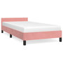Voir la diapositive 2 : VIDAXL Cadre de lit et tete de lit sans matelas rose 80x200 cm velours
