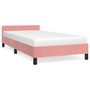 Voir la diapositive 2 : VIDAXL Cadre de lit et tete de lit sans matelas rose 80x200 cm velours