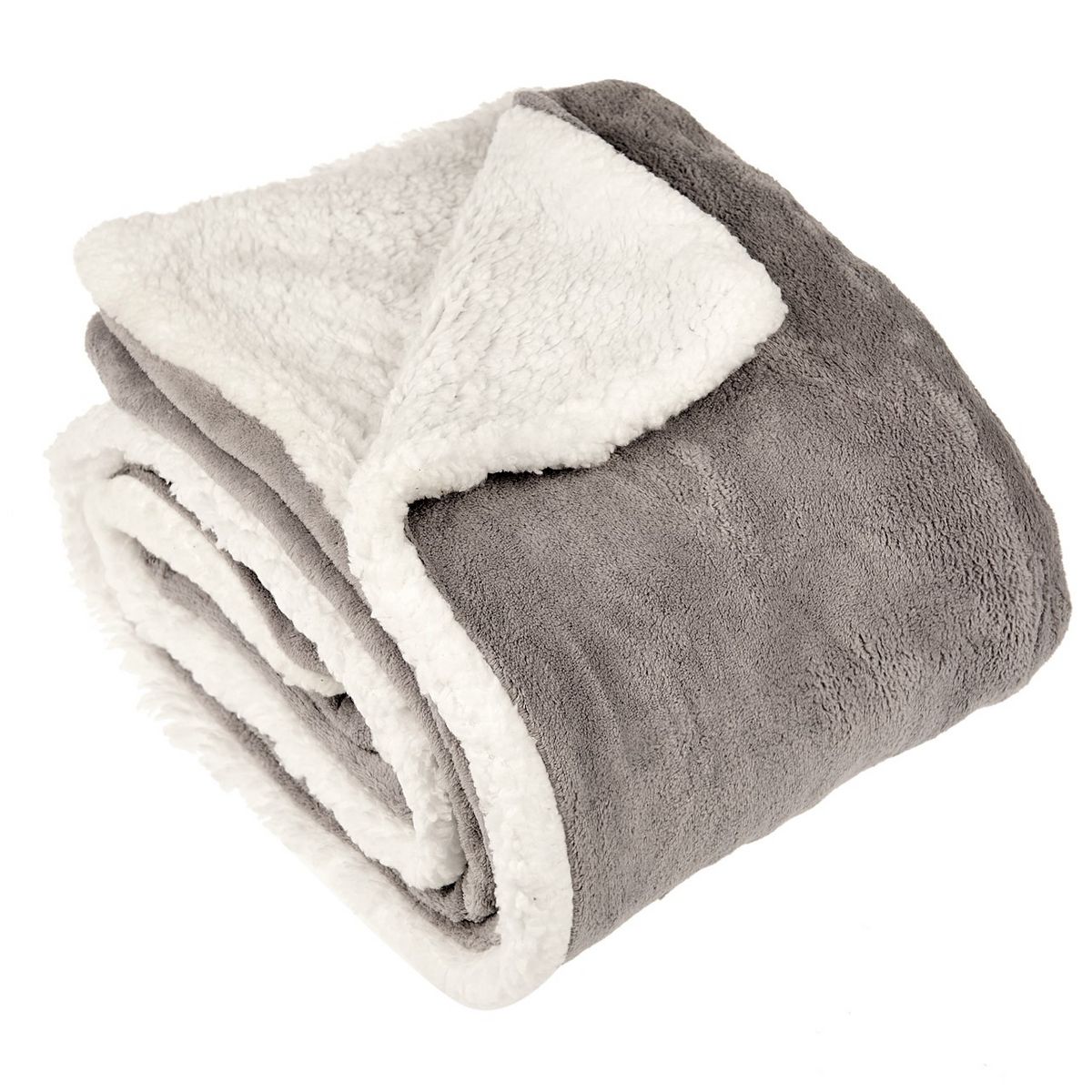 ACTUEL Plaid, couvre-lit, jeté de canapé bi-matière en polyester 240 g/m²