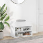Voir la diapositive 3 : VIDAXL Banc a chaussures Blanc brillant 60x30x45 cm Bois d'ingenierie