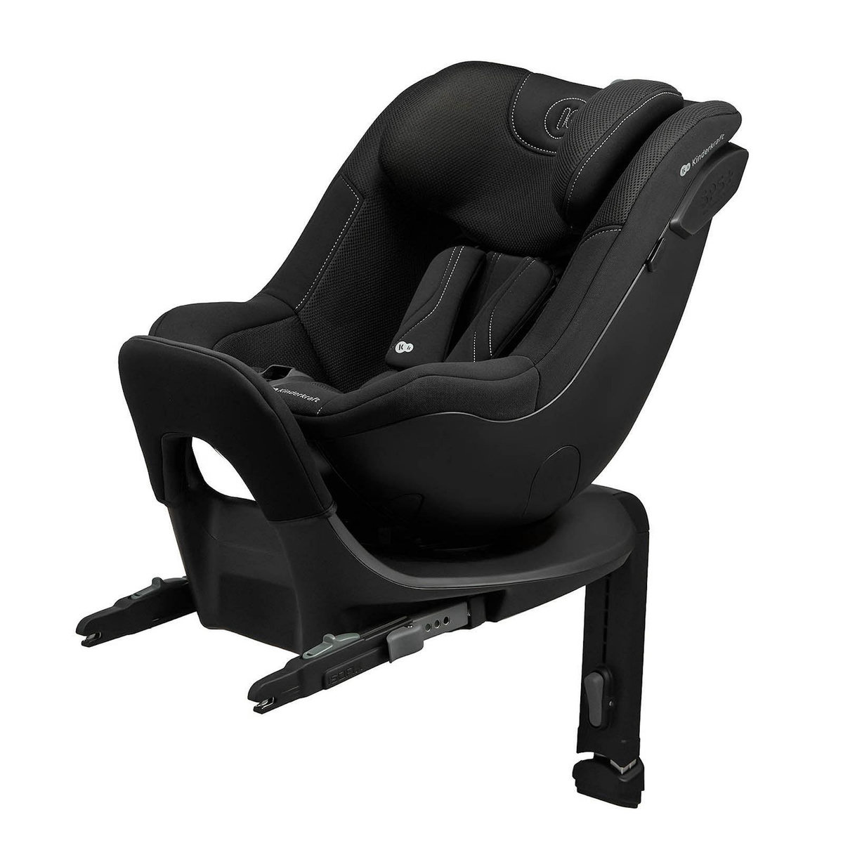 KINDERKRAFT Siège auto rotatif i-size avec sécurité renforcée et inclinaison facile tissu