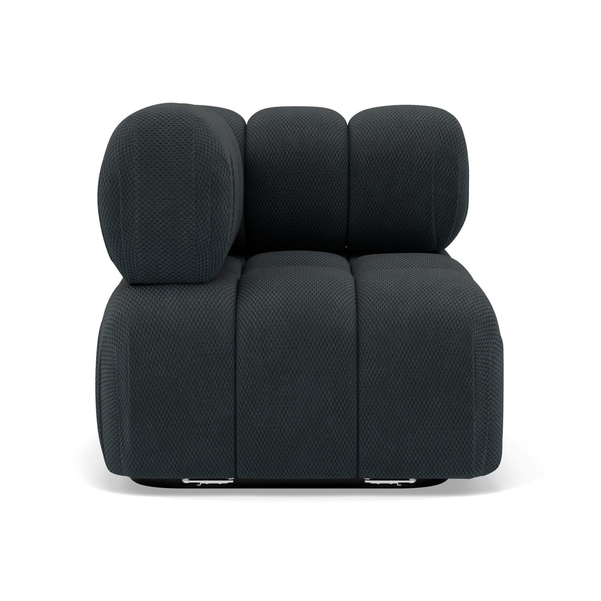Voir la diapositive 1 : LISA DESIGN Ruby - module d'assise d'angle gauche en velours texturé