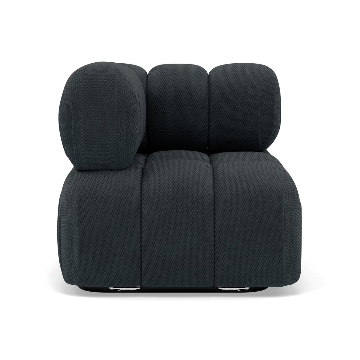 LISA DESIGN Ruby - module d'assise d'angle gauche en velours texturé