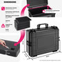 Voir la diapositive 6 : tectake Valise de protection matériel photo en coque dure robuste avec 4 inserts en mousse épais noir