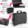 Voir la diapositive 6 : tectake Valise de protection matériel photo en coque dure robuste avec 4 inserts en mousse épais noir