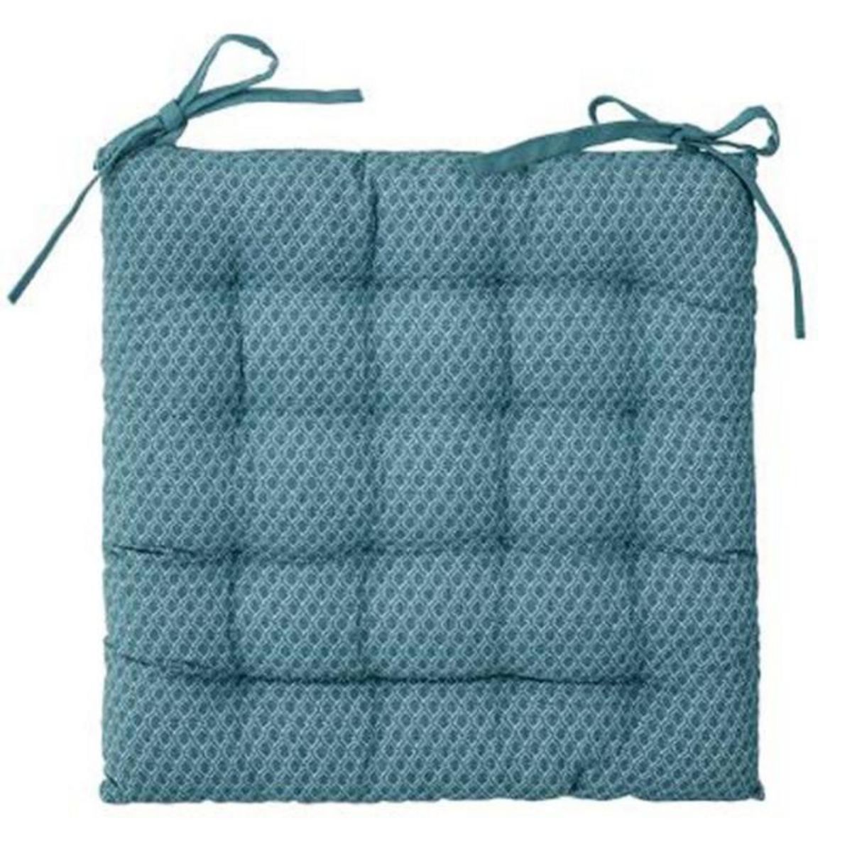 ATMOSPHERA Galette de Chaise  Otto  38x38cm Bleu Canard