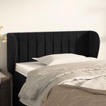 VIDAXL Tete de lit avec oreilles Noir 83x23x78/88 cm Velours