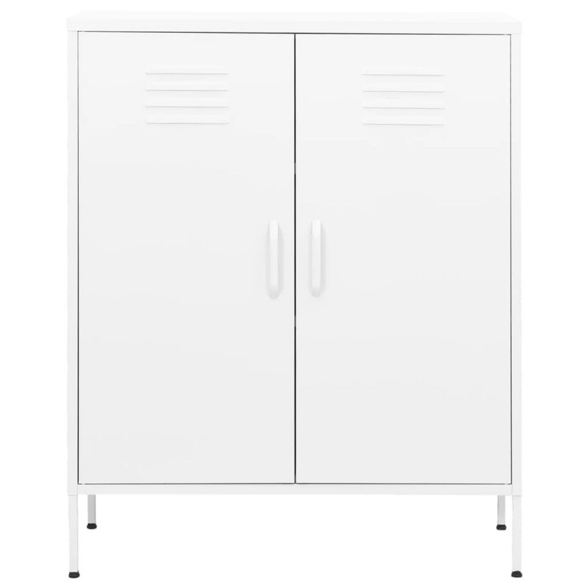VIDAXL Armoire de rangement Blanc 80x35x101,5 cm Acier