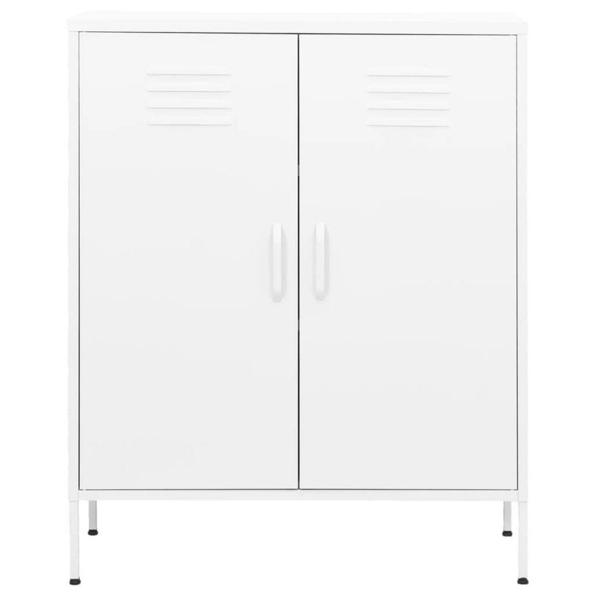 VIDAXL Armoire de rangement Blanc 80x35x101,5 cm Acier