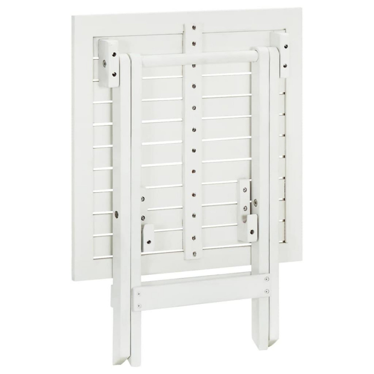 VIDAXL Table de bistro Blanc 46x46x47 cm Bois d'acacia massif