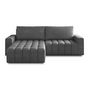 Voir la diapositive 4 : BEST MOBILIER Cordova - canapé d'angle gauche 4 places convertible avec coffre en velours
