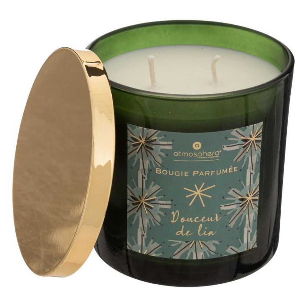 ATMOSPHERA Bougie Parfumée  Plum  400g Douceur de Lin