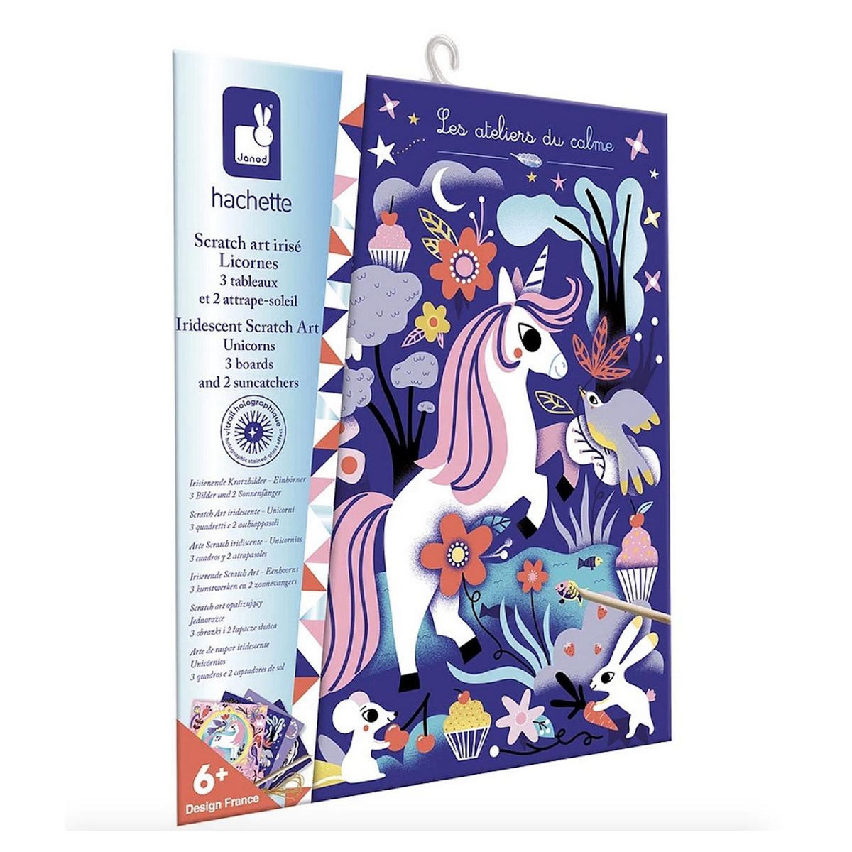 Juratoys-Janod Kit Créatif - Scratch Art Licornes