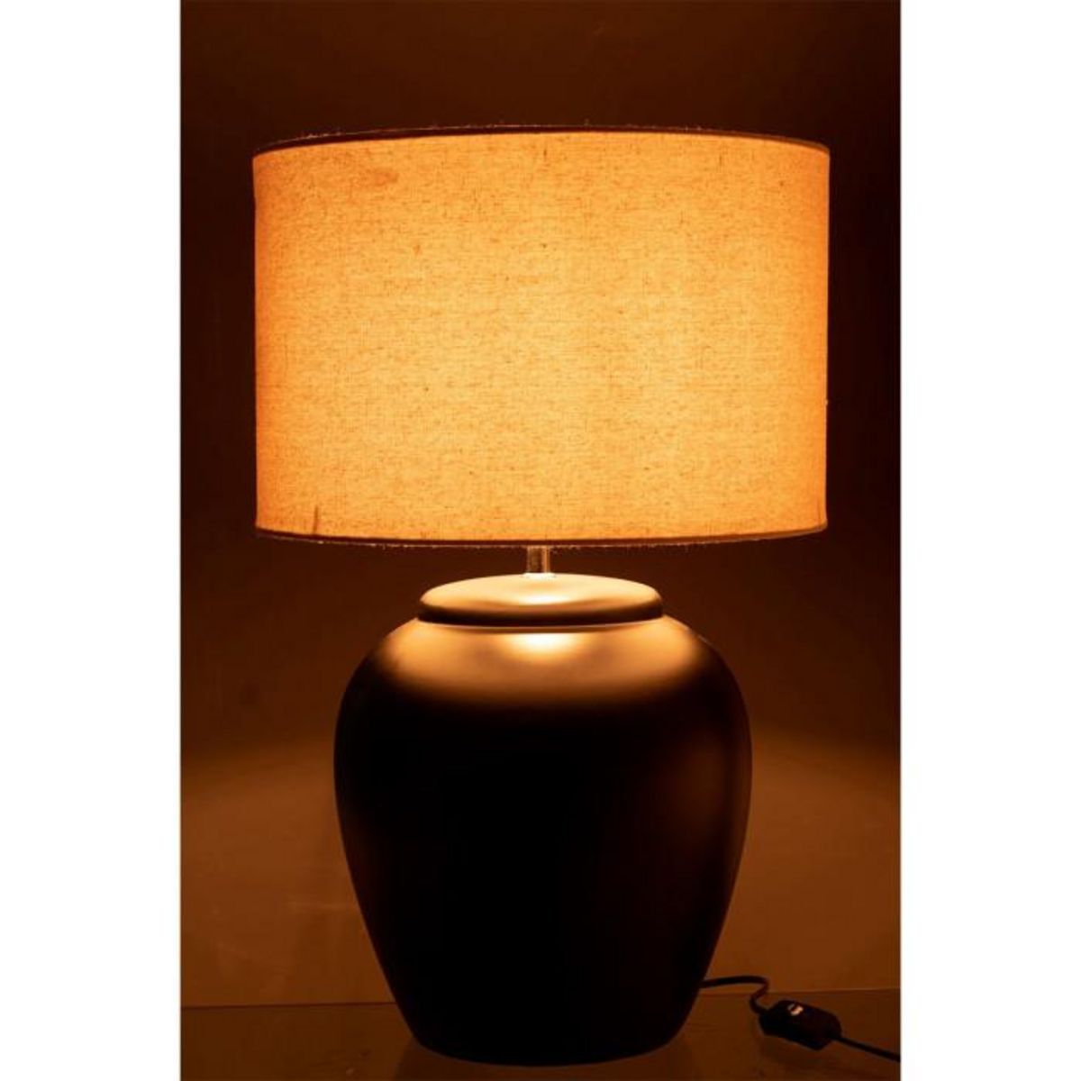 Paris Prix Lampe à Poser en Céramique  Méli  62cm Noir