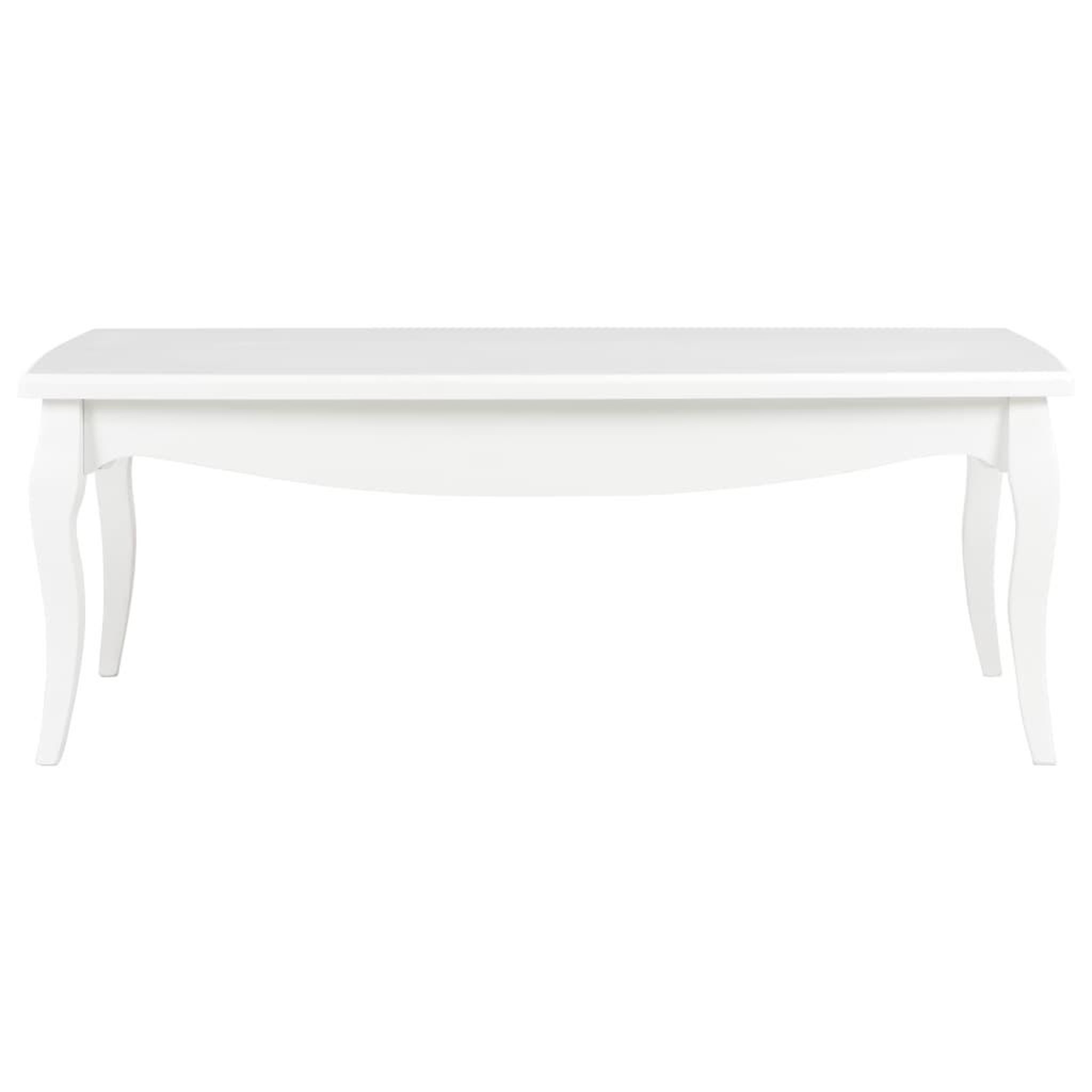 Voir la diapositive 2 : VIDAXL Table basse Blanc 110x60x40 cm Bois de pin massif